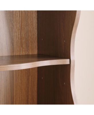 Streamdale Wavy 8-Layer Adjustable Bookshelf - Narrow & Multifunctional