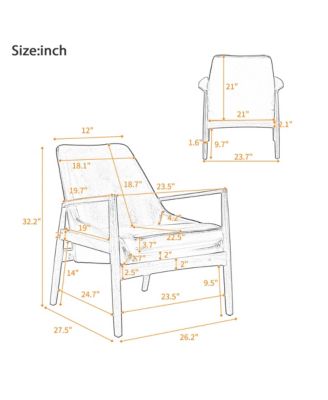 Streamdale PU Leather Accent Chairs (Set of 2)
