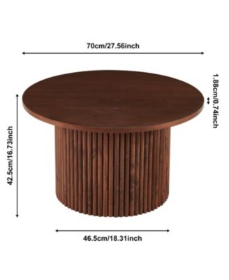 Streamdale Walnut Veneer Coffee Table with Metal Base