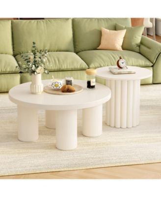 Round Coffee Table Set of 2