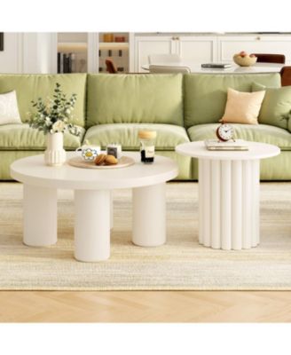 Round Coffee Table Set of 2
