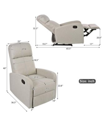  Modern Manual Recliner Chair - Wheat