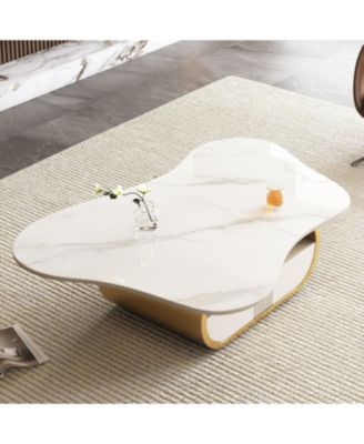 Streamdale Butterfly Coffee Table - Sintered Stone Top, Storage & Drawer