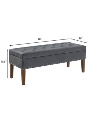  Tufted Bench with Storage