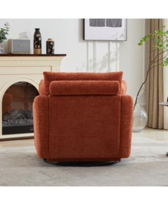 Swivel Accent Chair with Pillows