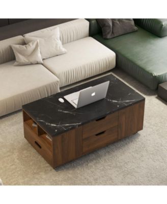 Streamdale Lift-Up Coffee Table Set w/ Stools, Storage & Expanding Dining Top