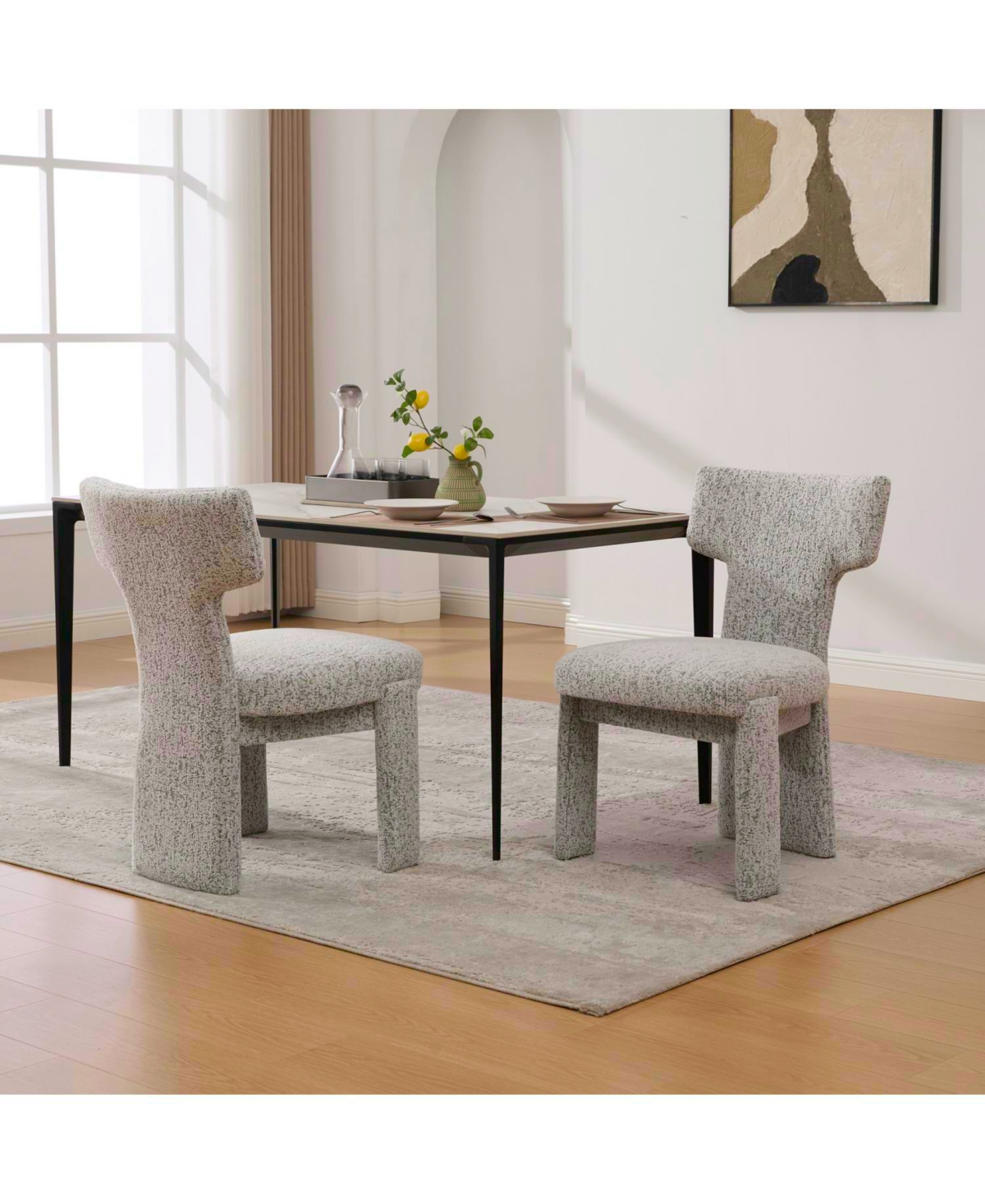 Streamdale Furniture Upholstered Chenille Dining Chairs (Set of
