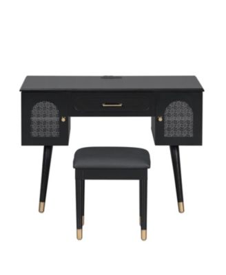 Vanity Makeup Table Set Charging Port