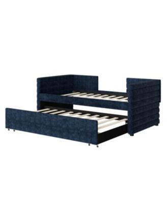 Streamdale Twin Upholstered Daybed with Trundle & 3 Drawers, Chenille