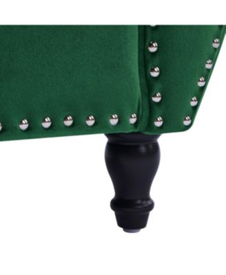 Velvet Storage Ottoman Bench with Pillow