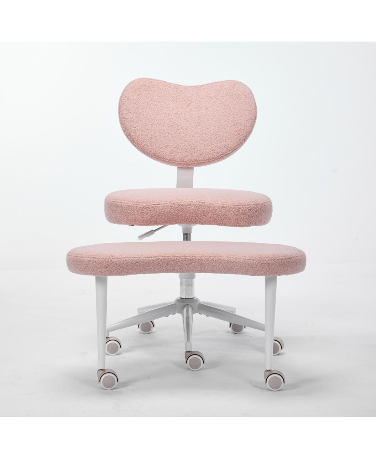 Streamdale Furniture Meditation Chair Plus - Cross Legged, Wheels, Lumbar Support, Pink