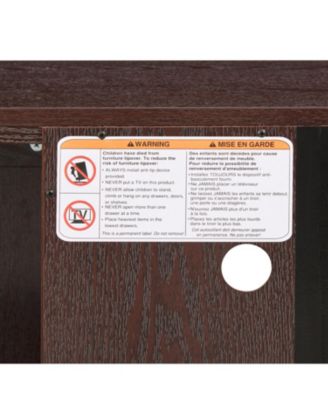 70" TV Stand with Fireplace & Storage - Cherry