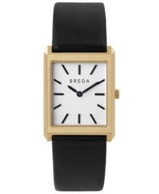 Women's 'Virgil' 1736b Black Leather Strap Watch, 26mm