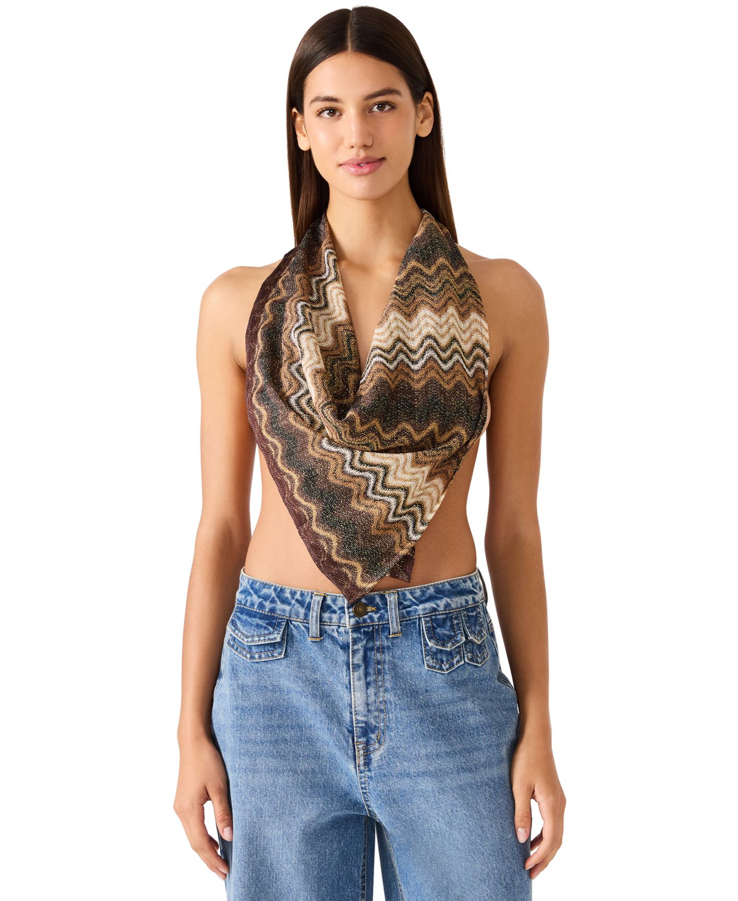 Wavy Shimmer Square Scarf