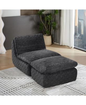 Full Compression sofa chair with swivel add Ottoman
