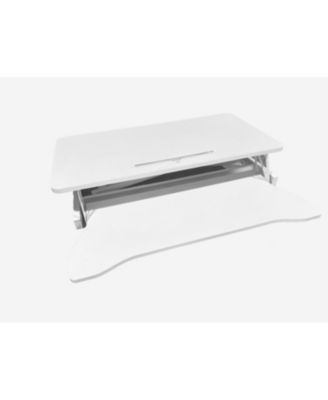 32" Height-Adjustable Desk Converter with Dual Monitor & Laptop Workstation