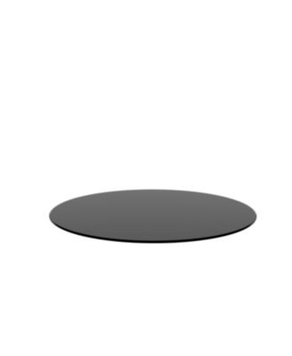 20" Round Black Tempered Glass Table Top