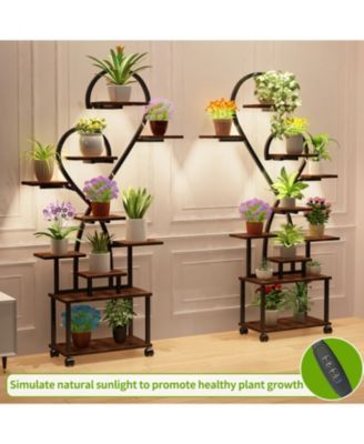 + Multi-Tier + Metal + Grow Lights + Plant Stand