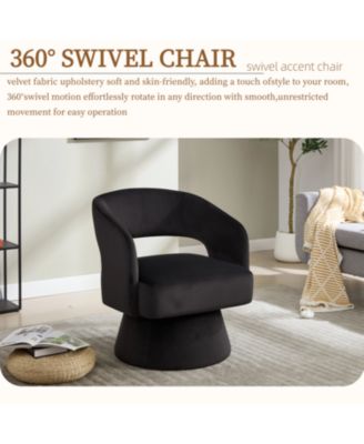  Velvet Swivel Accent Chair