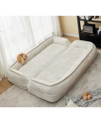 Double Dog Bed Loveseat- Extra Large Floor Couch, Adjustable.