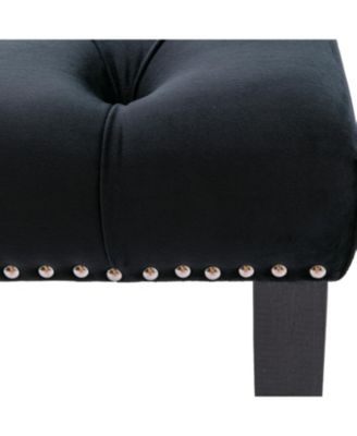 Streamdale Tufted Velvet Bench Ottoman