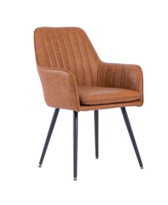  Faux Leather Dining Chairs (Set of 2) - Whisky Brown