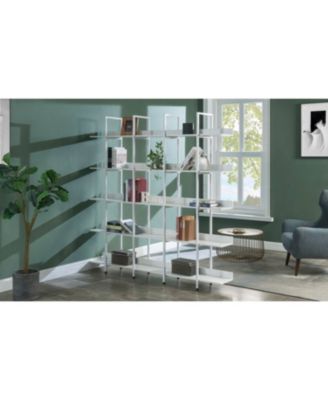 5 Tier Bookcase, Industrial Style Shelf