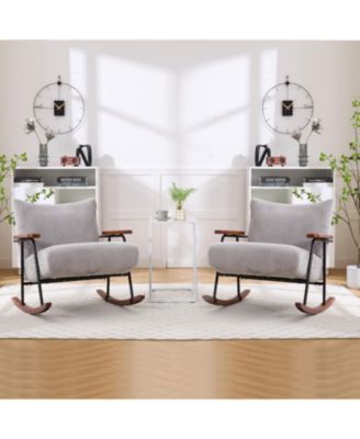 Streamdale Modern Accent Chair Arm Chair Living Room Rocking Chair Metal Frame