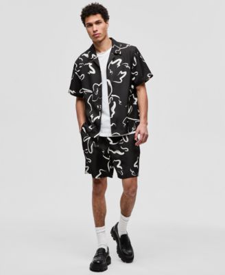 Men's Printed Woven Camp Shirt