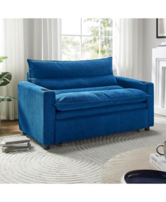 Convertible Velvet Sofa Bed - 3-in-1 Sleeper Couch