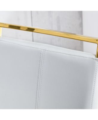 PU Leather Dining Chair Set of 4 Light Gray