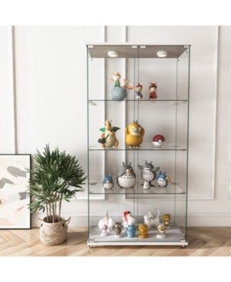 LED Glass Display Cabinet - White