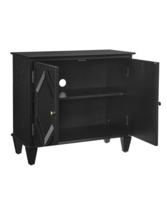 Retro Wooden Sideboard Buffet Cabinet - Black