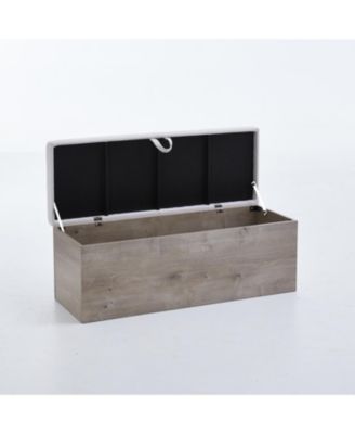 Shelton Ivory Chenille Storage Bench