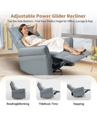 Swivel Rocker Recliner Chair, Nursery Glider, Modern Rocking Chair