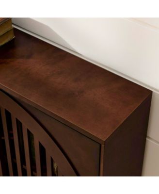 Mid Century Fluted Sideboard Cabinet - Dark Walnut