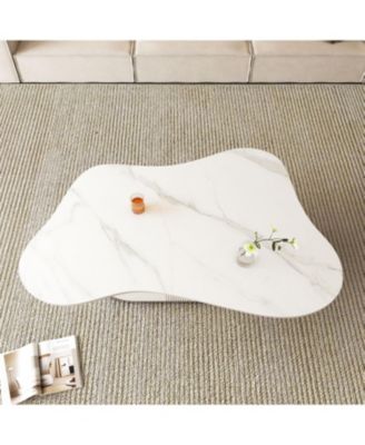 Butterfly Coffee Table - Sintered Stone Top, Storage & Drawer