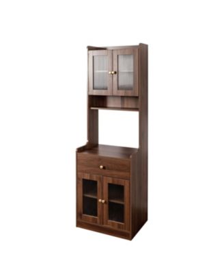 Streamdale Farmhouse Kitchen Hutch Buffet Cabinet with Microwave Stand