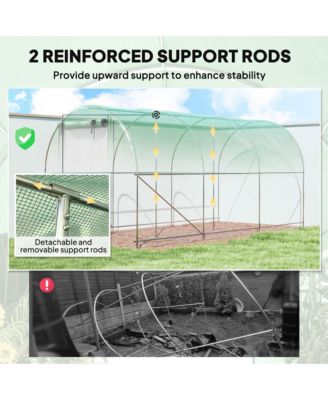 Hoop House house with Support Rods, Walk-in house,