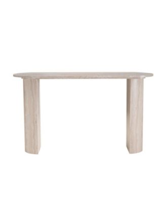 Faux Marble Console Table - Modern Skinny Sofa Table