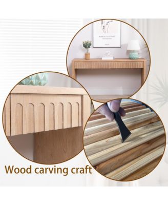 Streamdale Modern Console Table - 59.2" Natural Wood