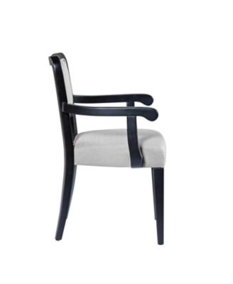 Upholstered Dining Chairs (Set of 2) - Beige Fabric, Hardwood Frame