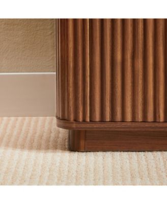 Walnut Buffet Cabinet Sideboard - Curved Wave Design