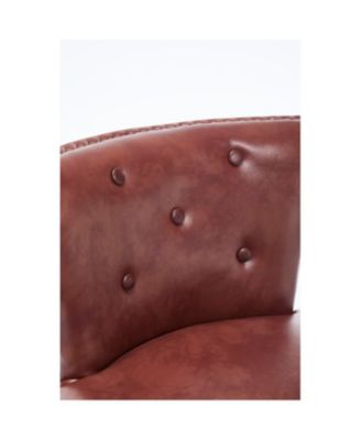 Cow Leather & Wood Bar Stool