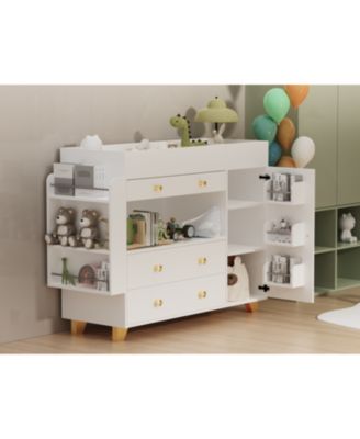 Streamdale Modern Changing Table Dresser - 3 Drawers, White
