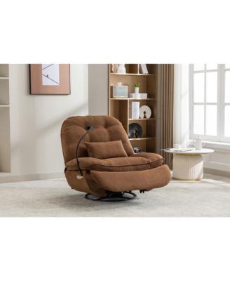 Power Recliner with Bluetooth and USB, Grey