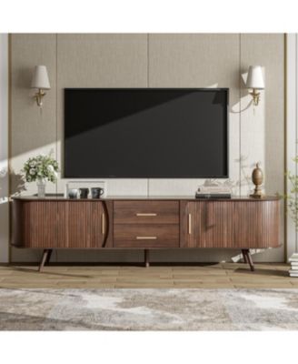 Mid-Century Modern TV Stand for 80" TV