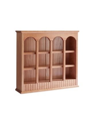 Cherry Wood Storage Rack and Cup Holder