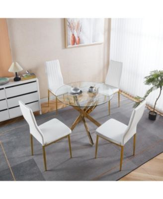 Mid-Century Glass Top Dining Set