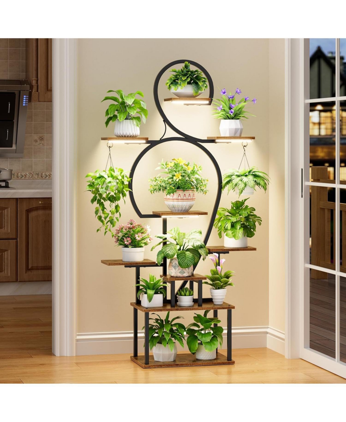 Streamdale Furniture 9-Tier Plant Stand with Grow Light